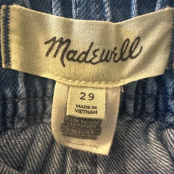 Madewell Denim Pull-On Paperbag Utility Shorts Size 29 - Picture 4 of 5